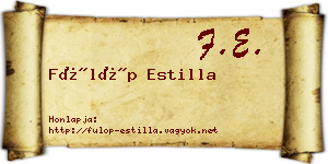 Fülöp Estilla névjegykártya