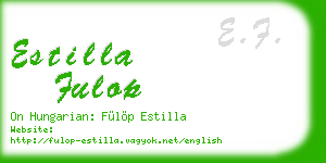 estilla fulop business card
