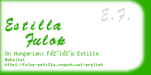 estilla fulop business card